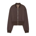 Women's short standing collar pilot jacket