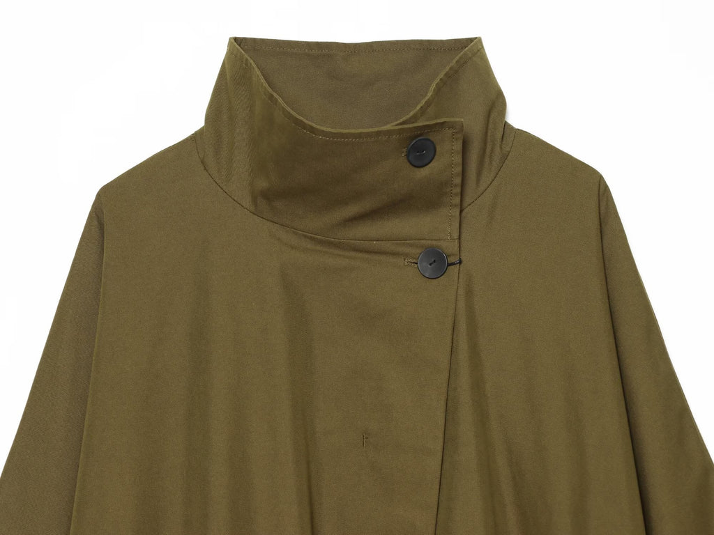 Women's with drawstring loose parka Coat