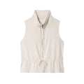 Women's new fashion with drawstring sleeveless stand collar vest+Pants suit