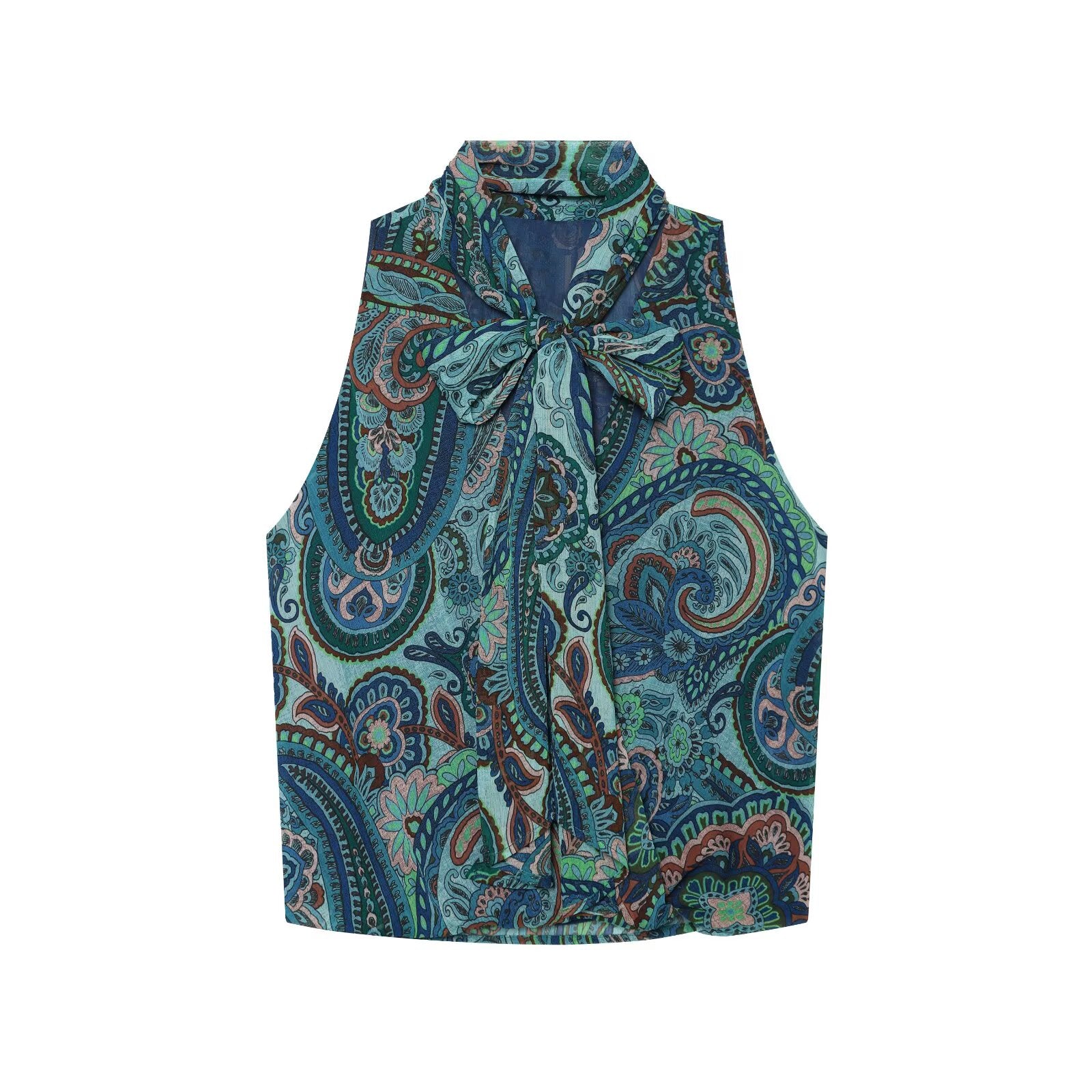 suit Women's 2 pieces bow decoration printed top+Skirts